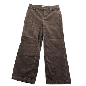 Land's End Women Corduroy Pants Size 18T Wide Leg Brown Classic Casual Y2K Retro